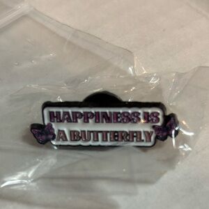 Butterfly enamel pin with Purple Accents New